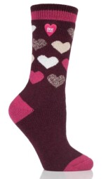 Ponožky Heat Holders - Vínové srdce